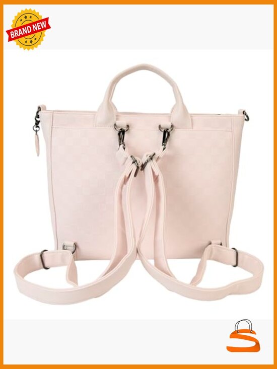 Convertible Backpack & Tote Bag Faux Leather with Detachable Straps main image 7